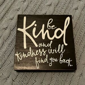 🧡 Hobby Lobby Sign and Cosmetics Bag Bundle NWT- Black White Inspirational Sign